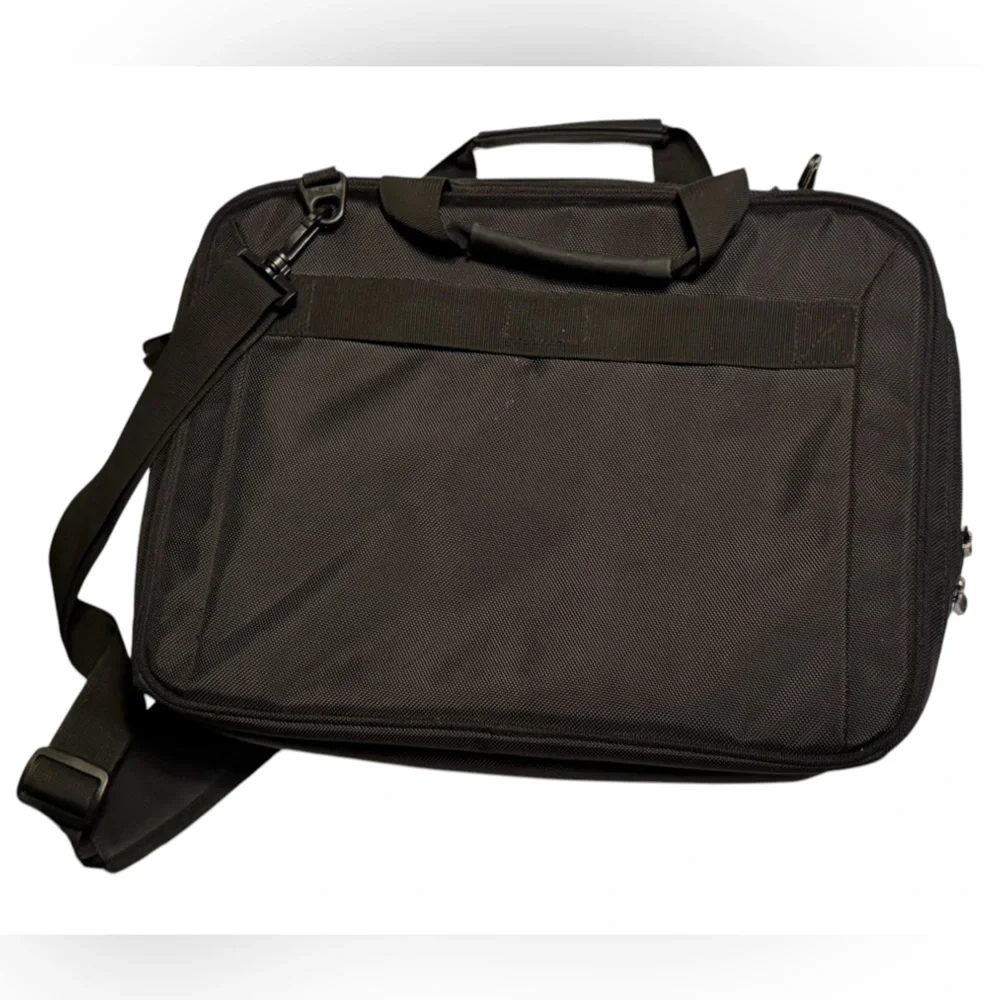 Targus High End Soft Matte Black Men's Briefcase Laptop Shoulder Bag MINTY